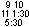  9, 10 and 11 a.m.,1:30, 5:30 p.m. trips